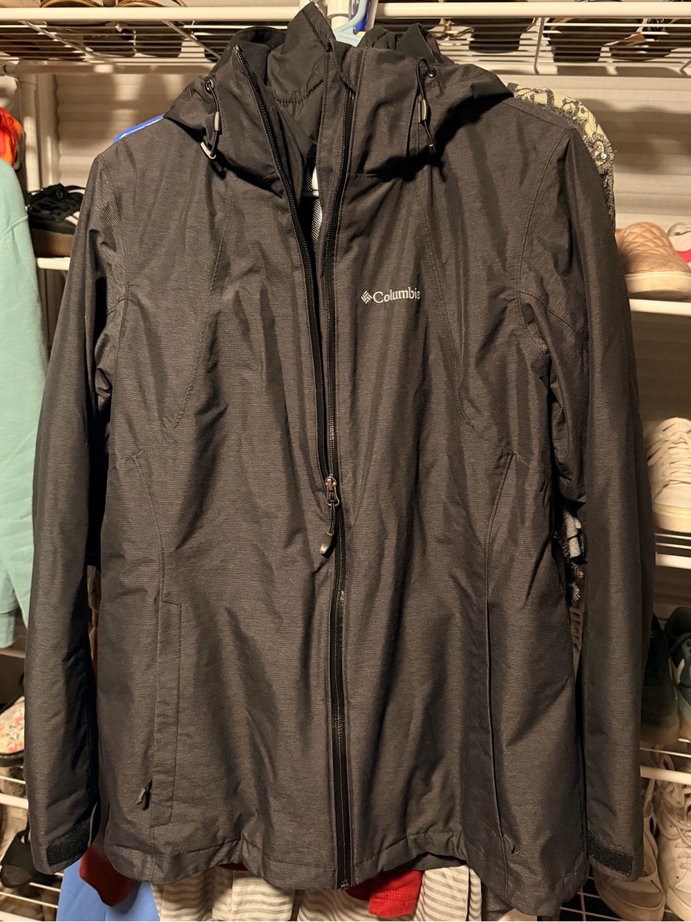 Columbia Women's Black Hooded Waterproof Ski Jacket